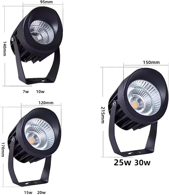 Outdoor Spotlights - Spotlight Led Beam Light - Led Spot Lights AC85-265V COB Tree Lighting IP65 Outdoor Waterproof Landscape Floodlights Garden Villa Courtyard Lawn Lights(Warm White25W)