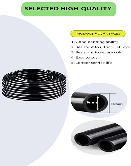 Drip Irrigation System - 360° Adjustable Micro Spray Sprinkler Kit for Garden Easy Installation No Tools Fine Mist Watering for Garden Potted Plants Greenhouse (165 FT)