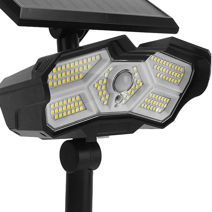 ZJchao Outdoor Solar Lights Outdoor Landscape 2400mah with 2 Brightness Modes for Home Park (ASTEY-KXK-600-128LED)