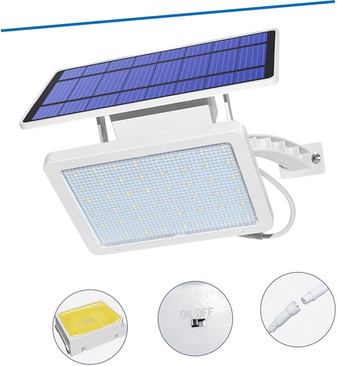 Solar Wall Light for Garden Patio Stairway Practical Split Design for Outdoor Landscape Illumination White