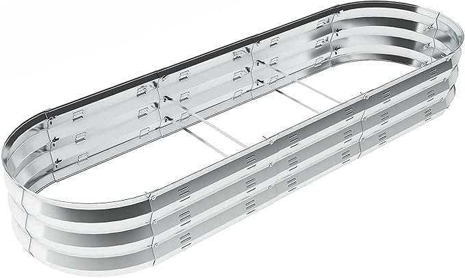 Galvanized Raised Garden Bed Outdoor 67 D x 20 W x10 H 7 cu. ft. Planter for Outdoor Plants Large Metal Raised Garden Bed Kit