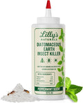 Diatomaceous Earth Food Grade with Peppermint Oil Crawling Insect Killer | Indoor Pest Control Powder for Bed Bug Roach Ant Fleas | Lilly's naturals 12 fl oz