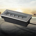 Ground LED Landscape Lights Outdoor Buried Lamp IP65 Waterproof Ultra-Thin Spotlight AC85-265V Stainless Steel Long Strip Wall Lights for Garden Driveway(White Light18W)