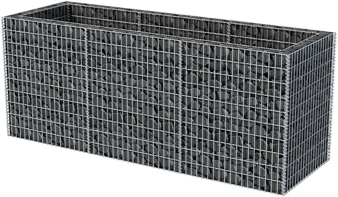 Gabion Raised Bed SteelLarge Planter BoxesMetal Vegetable Raised Garden Beds Suitable for Growing Flowers Herbs and Fruits Lawns Verandas 106.3X35.4X39.4