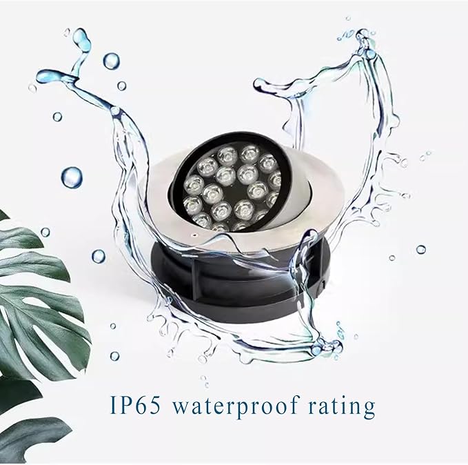 Outdoor Ground Light 60° Embedded Polarized Spotlight IP66 Waterproof AC85-110V LED Underground Light for Garden Deck Driveway Patio Decorative Landscape Light