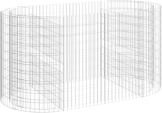 Gabion Raised Bed Galvanized Iron 78.7x39.4x39.4 Large Outdoor Planters Plant Pots Large Garden Pots Outdoor Planters for Porch for Gardening Plants Outdoor Porch