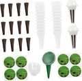 BESPORTBLE Hydroponics Plant Growing Kit with Transparent Humidity Domes and Reusable Plant Baskets for Indoor Gardening Set with Seedling Sponges and Labels