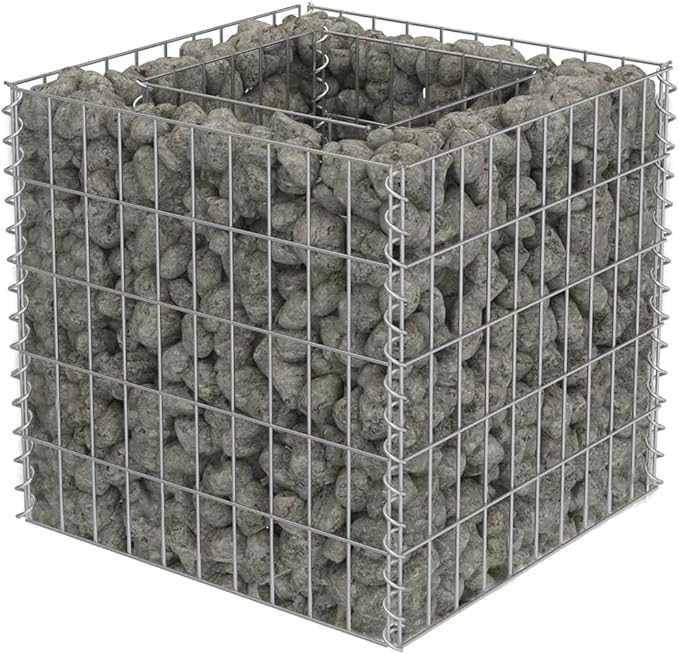 Gabion Raised BedOutdoor Garden GabionsStone BasketsPlanters Raised Vegetable BedsGarden DecorationGalvanized Steel 19.7x19.7x19.7