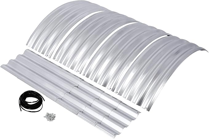 2 Pack 8x4x1FT Galvanized Raised Garden BedOutdoor Oval Metal Planter BoxLarge Raised Garden BedVegetables Growing Planter for Backyard Patio Gardener