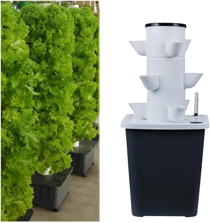 Tower Garden Hydroponic Growing System 15/20/25/30 Holes Hydroponic Growing System Vegetable Planting Equipment for Indoor Home Balcony15 Sholes