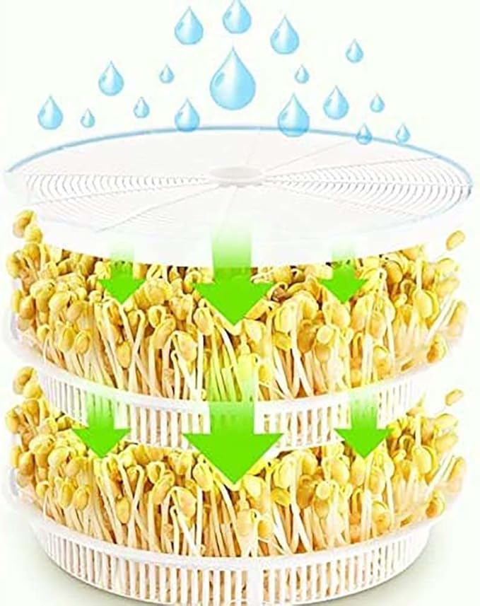 Electric Bean Sprout Machine 3 Layers Intelligent Seed Germination Kit Bean Sprout Machine Electric Seed Sprouting Seedling Tools