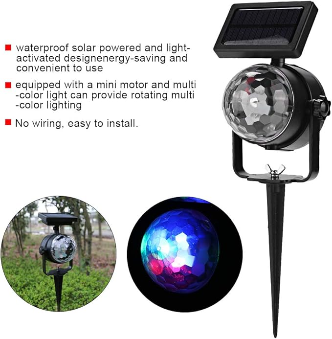 LED Solar Spotlight Outdoor Water Proof Christmas Landscape Spot Lights Fairy Projector Lamp for Patio Gate Walkway Pool Garden Yard Driveway