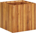 Garden Planter Raised Bed Patio Flower Plant Vegetable Bed with Slatted Bottom Wooden Lawn Backyard Outdoor Patio DIY DecorAcacia Wood 19.6x19.6x19.6