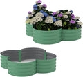 2-Pack Galvanized Raised Garden Beds 48x48x12 in Outdoor Planter Boxes with Open Base for Vegetables Herbs Flowers. Rust-Resistant Steel Raised Garden Beds for Backyard Patio Lawn Green