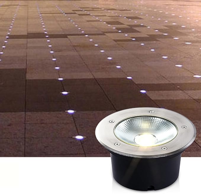 Buried Lights - LED Landscape Lights AC85-265V Outdoor Embedded Lawn Spot Light IP65 Waterproof COB Ground Spotlight for Parks Courtyards Corners Lighting(White Light15W(160 * 90mm))