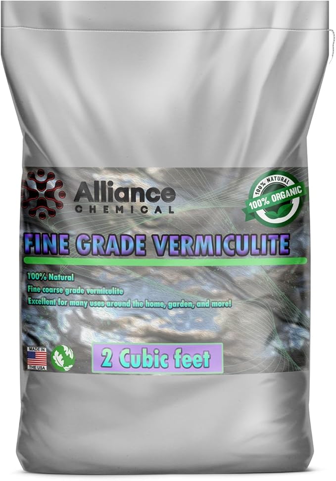 Alliance Chemical Fine Vermiculite - 2 Cubic Feet (51 Quarts) - Soil Amendment for Potting Mixes Seed Starting and Horticultural Use