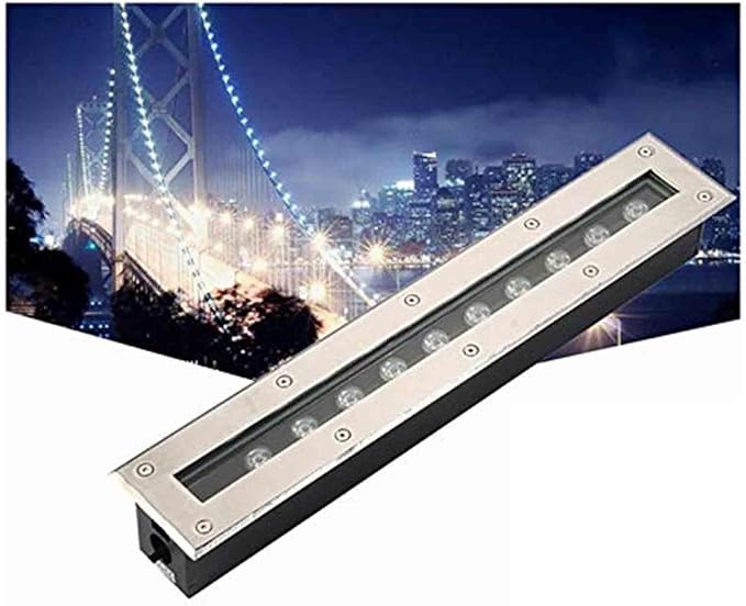 Rectangle Buried Lights - Energy Saving Underground Light LED AC85-265VOutdoor Buried Lights Ground LED Landscape Light Outdoor Recessed Spotlight Outdoor Floor Lamp(Blue Light6W)