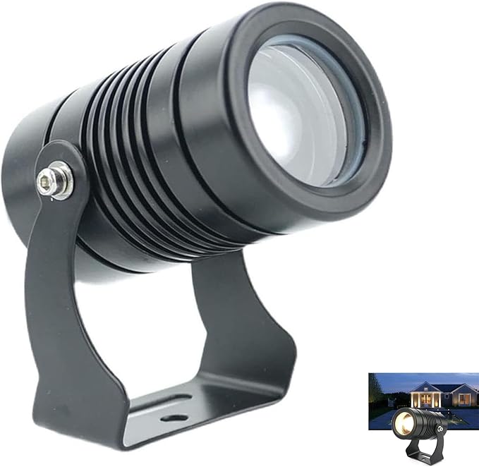 LED Beam Spotlight - Outdoor Landscape Lamp IP67 Waterproof Adjustable Rotation Long Throw Narrow Beam for Building Exterior Wall
