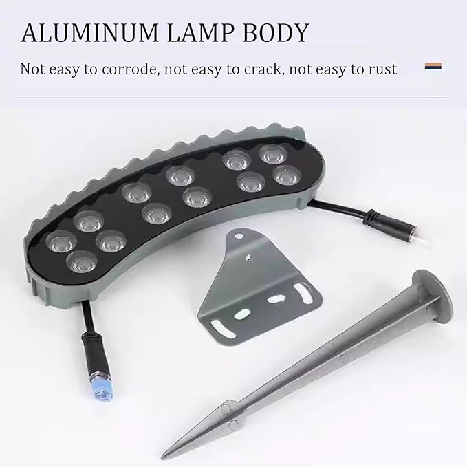 Palm Tree Lights Die‑cast Aluminum LED Tree Hugger Lights Outdoor for Villa Garden Landscape Lighting.Excluding Transformer(Warm Light4 lamp Heads)