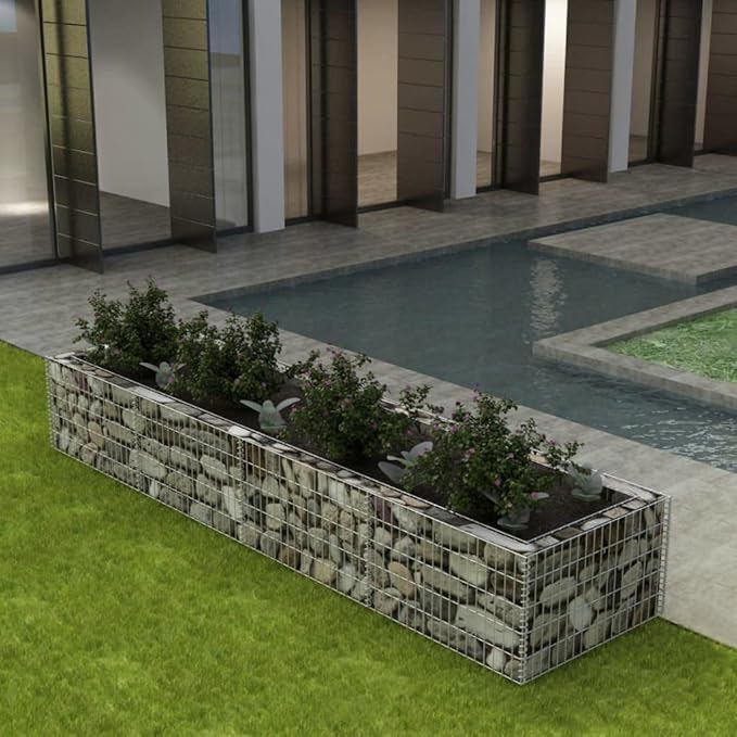 Gabion Raised Bed Steel 141.7x35.4x19.7