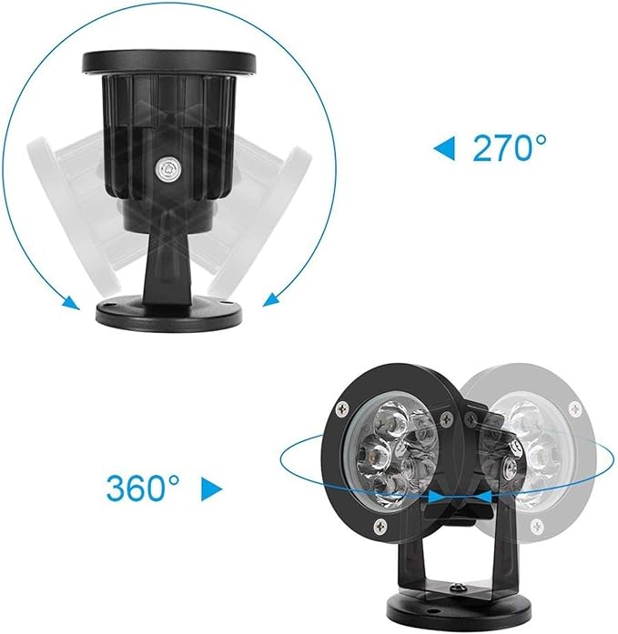 1/2PCS Ground Spotlight Lights - LED Tree Floodlight 5W Adjustable Garden Landscape Spotlight Terrace Lawn LED Light(Red2PSC-5w(AC24v))