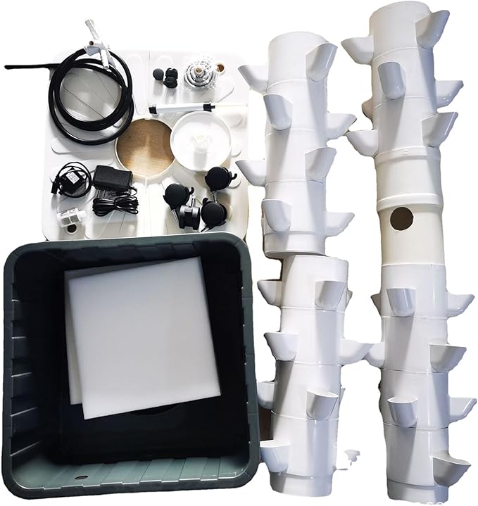 Hydroponics Growing System Kit TowerBest Large Herb Garden Lettuce Tomato Vegetable Herb Outdoor Indoor 45-Pod Hydroponics Growing System