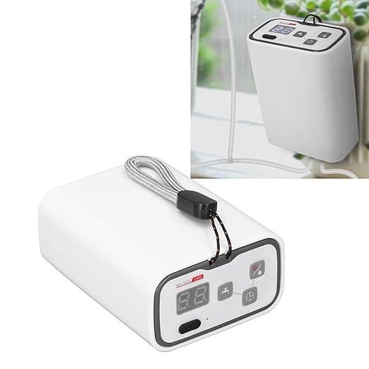 Automatic Drip Irrigation Kit Plants Self Watering Devices Low Noise Digital Programmable Watering Timer for 6 Potted Plants