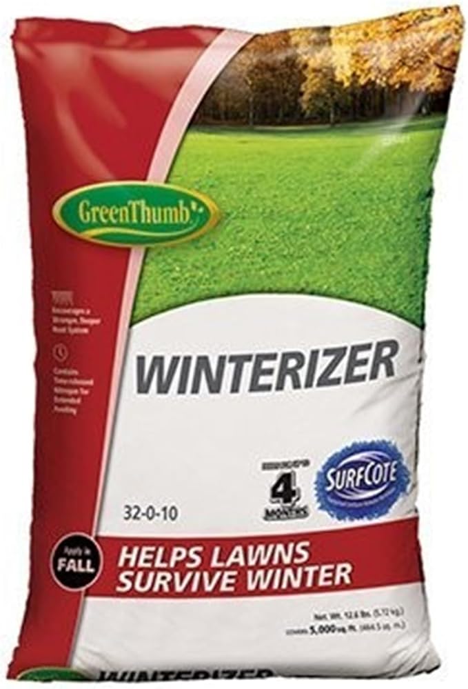 Green Thumb GT58105 Winterizer Lawn Fertilizer 32-0-10 Formula 5000-Sq. Ft. Coverage - Quantity 1