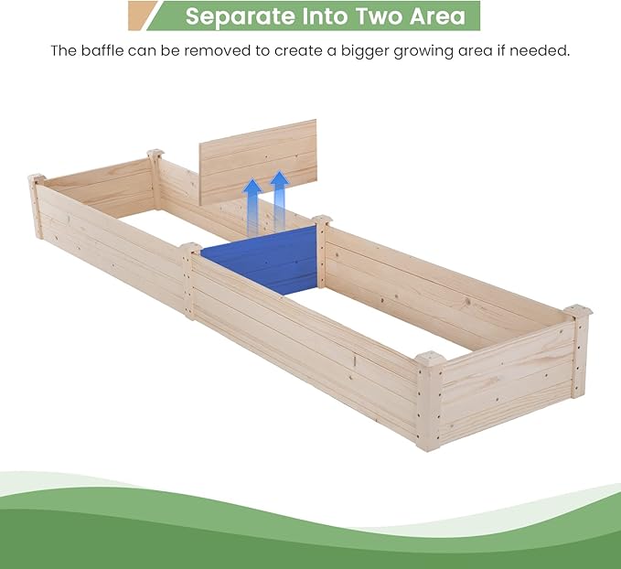 Raised Garden Bed Elevated Wood Planter Box Outdoor and Indoor Planter Box Patio Garden Grow Bed for Vegetable Flower