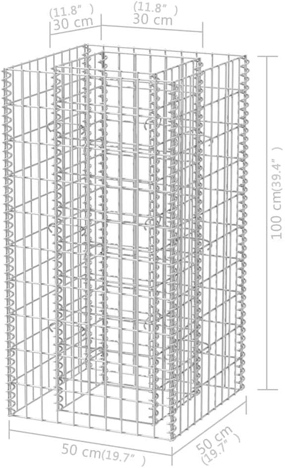 Gabion Raised Bed Steel Galvanized Welded Garden Fence Retaining Walls Silver Landscape Grid Bed