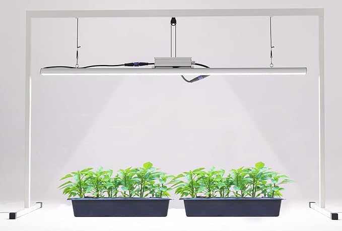 LED Grow Light Lamp Stand for Plant Seedling Germination Vege Flower GrowthFull Spectrum CRI 90+ White Light CCT 6500KIsolated Dimming Power with On/Off SwitchHeight Adjustable100W4FT