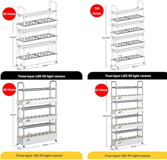 Hydroponics Growing TowerHydroponic Growing with Automated LED Grow Lights Garden Tower Aeroponics Growing Kit Intelligent Multi-Layer Planter Soilless Cultivation Equipment120holes