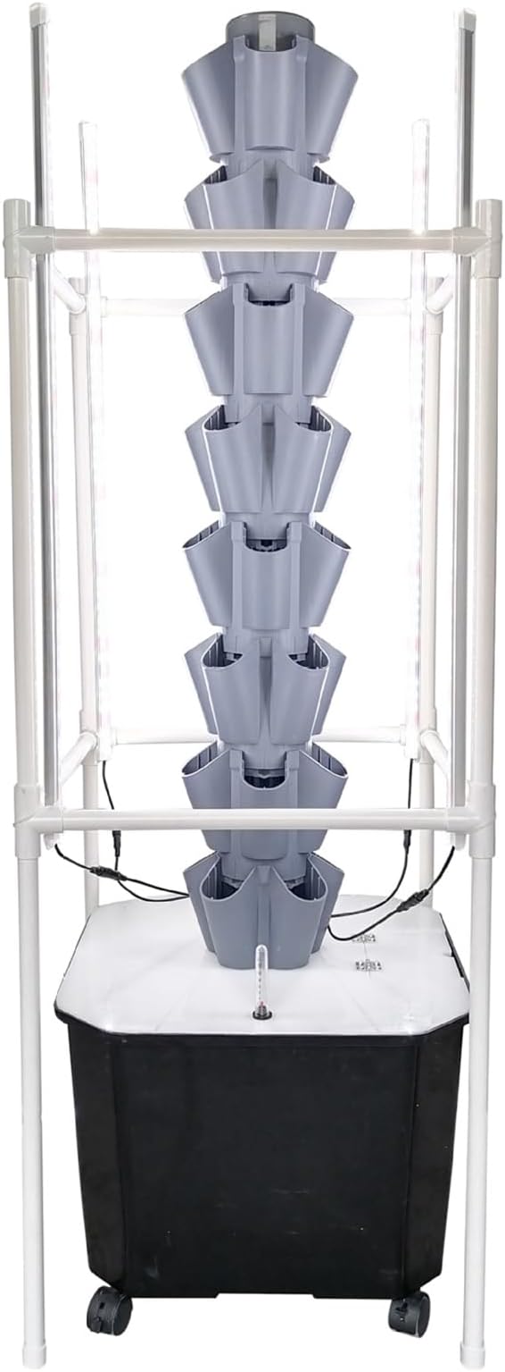 Hydroponics Tower Indoor Growing System 40/60 Plant with Plant Fill Light Pump System and Water Circulation Vertical Hydroponic System for Gardening Lover