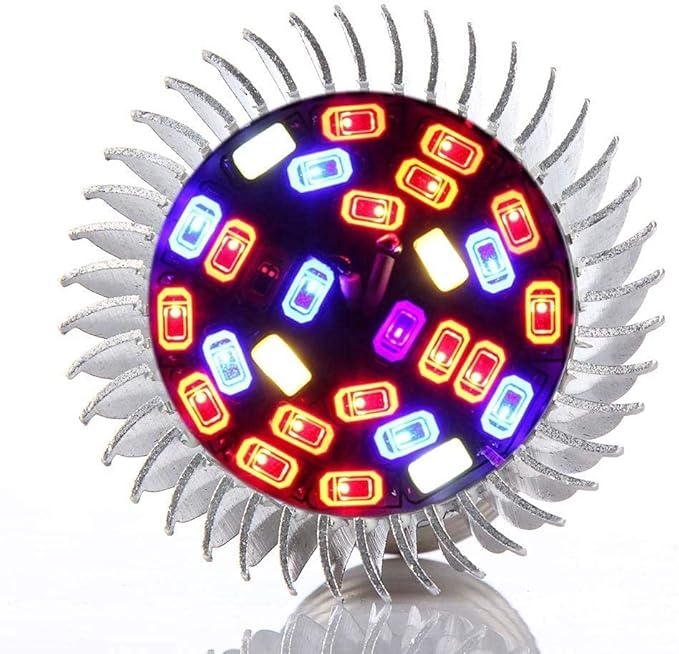 LED Grow Light Bulbs (4 Pack)28WAC85-265VE27 Base Light BulbsFull Spectrum Plant Bulbs Indoor Plant Growing Lights Lamp for Vegetable Greenhouse Hydroponic