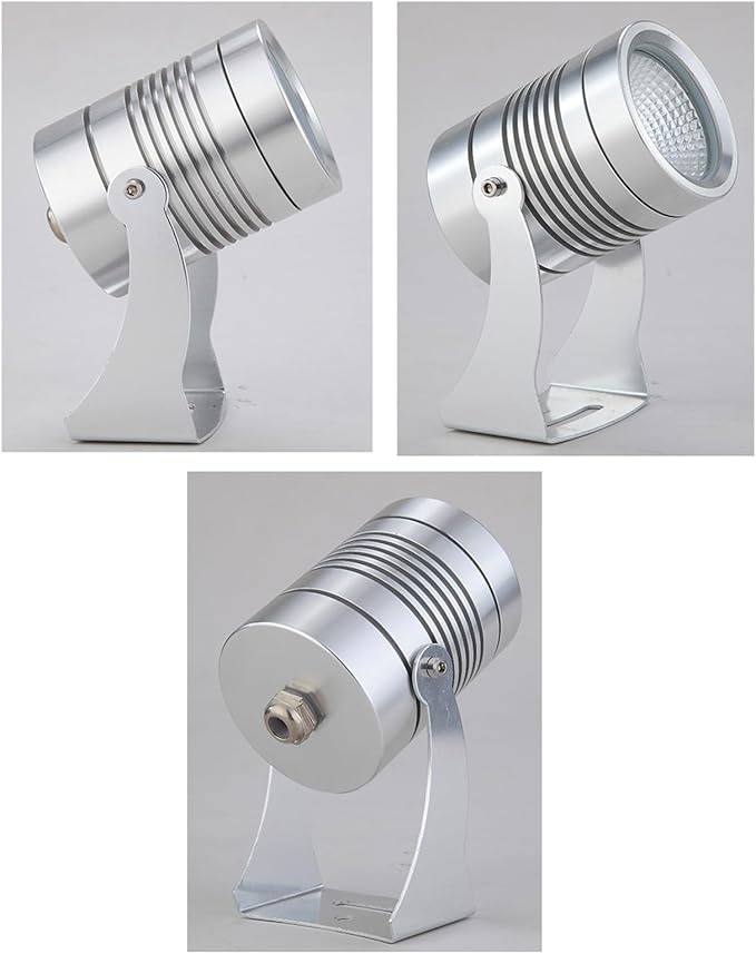 Outdoor Spotlights - LED Rotation Floodlights 220V Long Distance Spotlight Led Beam Light IP67 Waterproof Landscape Gardening And Greening Courtyard Tree Lawn Lights(Neutral lightSilver 5W(220V))