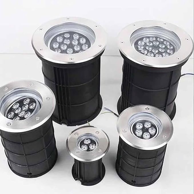 Underground Light LED - LED Beam Spotlight AC 24V Outdoor Buried Led Spot Lights IP67 ?Waterproof Adjustable Angle Embedded Ground Lamp Low Voltage LEDs Landscape Lights(Green20W) (Blue 25W)