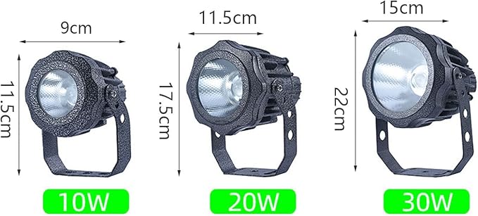 Garden Spotlight COB Flood Light Outdoor IP65 Waterproof LED Tree Lights 180°rotatable Landscape Lights for Advertising Signboards Hotel Villa Lawn Patio Decorative Lamp