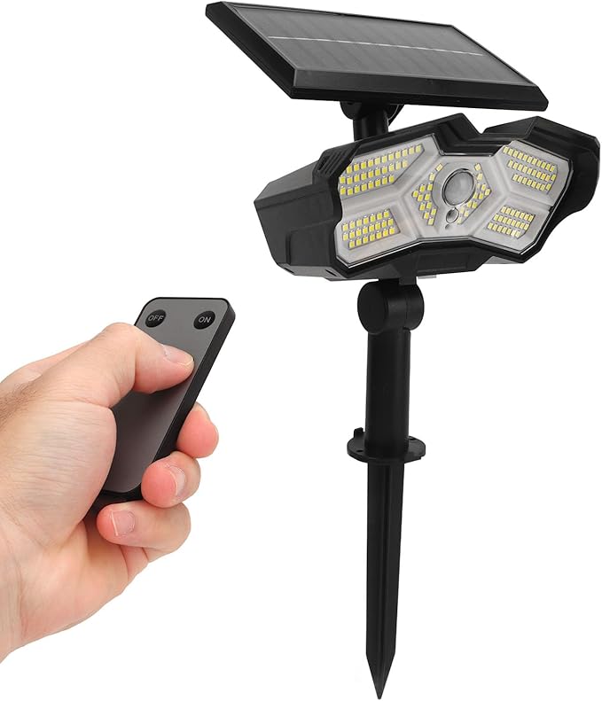 ZJchao Outdoor Solar Lights Outdoor Landscape 2400mah with 2 Brightness Modes for Home Park (ASTEY-KXK-600-128LED)