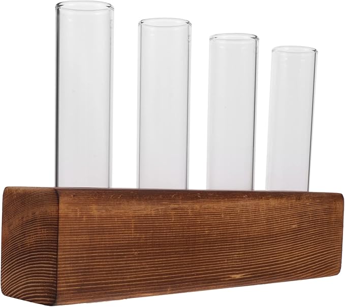Happyyami 3 Sets Plant Propagation Station Plants Terrarium Desktop Vase Flowers Decor Upholstery Trim Test Tube Vase Test Tube Plant Terrarium Water Planter Hydroponic Plants Vase Decor Air