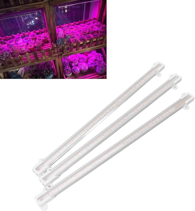 GLOGLOW Solar Plant Grow Light Growing Lamps Strip with 10W Double Sided Solar Panel for Balcony Greenhouse Vegetables Flowers Indoor Gardening Plant Grow Light LED (30w)