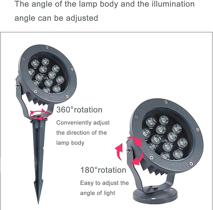 LED Outdoor Spotlight - RGB Floodlight Projector AC85-265V Villa Garden Courtyard LED Lighting Outdoor IP65 Waterproof 180° Rotatable Head For Hotel Courtyard Indoor Garden Park Flag Light(9W(AC85-