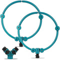 2Pcs 360° Tree Water System Tree Watering Ring 13 Inch Circle Sprinkler and Irrigation System Targeted Water with Y Hose Splitter for New Tree Outdoor Plants Raised Garden Beds Shrubs (Green Small)