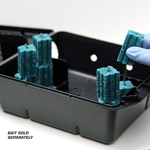 Tomcat Rodent Station Each Box Includes 1 Rodent Station with 4 Bait Securing Rods and 1 Security Key Use Indoors or Outdoors 2-Pack