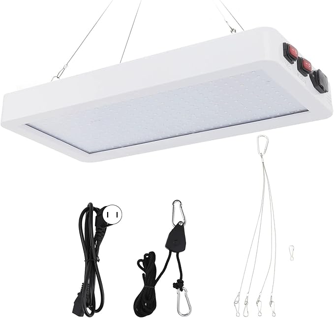 Full Spectrum Grow Light 2000W Full Spectrum LED Grow Light 3000lm Double Switch Plant Grow Light for Indoor Plants Veg and Flower Grow Light (USA Plug)