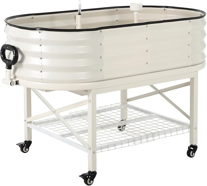 Galvanized Raised Garden Bed Kit with Cover Large Corrosion-Resistant Planter Raised Beds for Vegetables and Flowers Sturdy Outdoor Metal Garden Raised Beds with Reinforced Structure Easy Assembly