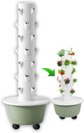 Soilless Growing System Hydroponics Growing System Vertical Tower Automated Aeroponics Indoor Tower Garden with LED Grow Lights A(28Pots)