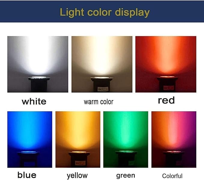 IP65 Waterproof LED Landscape Lights - Outdoor Spotlights for Pathway &amp Garage 85-110V Rectangle Downlight Ideal for Garden and Lawn Lighting (Blue 5W)