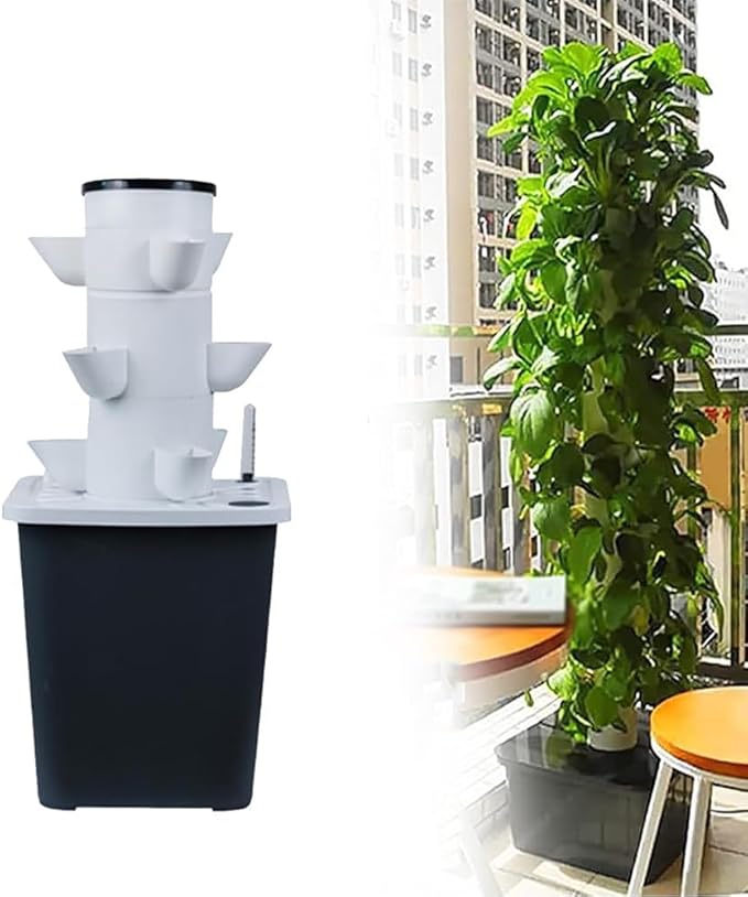 Vertical Tower Planters Hydroponics Tower Garden Hydroponic Growing System Plant Hydroponics Tower Strawberry and Vegetable Planting Equipment15 Sholes