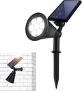 Solar Landscape Lights 7 LED Solar Spotlights 2 in 1 Waterproof Security Light Solar Lights Outdoor (White)