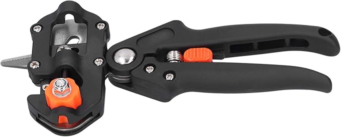 Garden Grafting Tool Set Plant Tree Branch Cutting Scissors Scissors Secateurs Professional Accessories for Gardeners (Black)